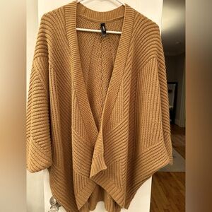 Torrid Textured Dolman Open Front Sweater in Camel